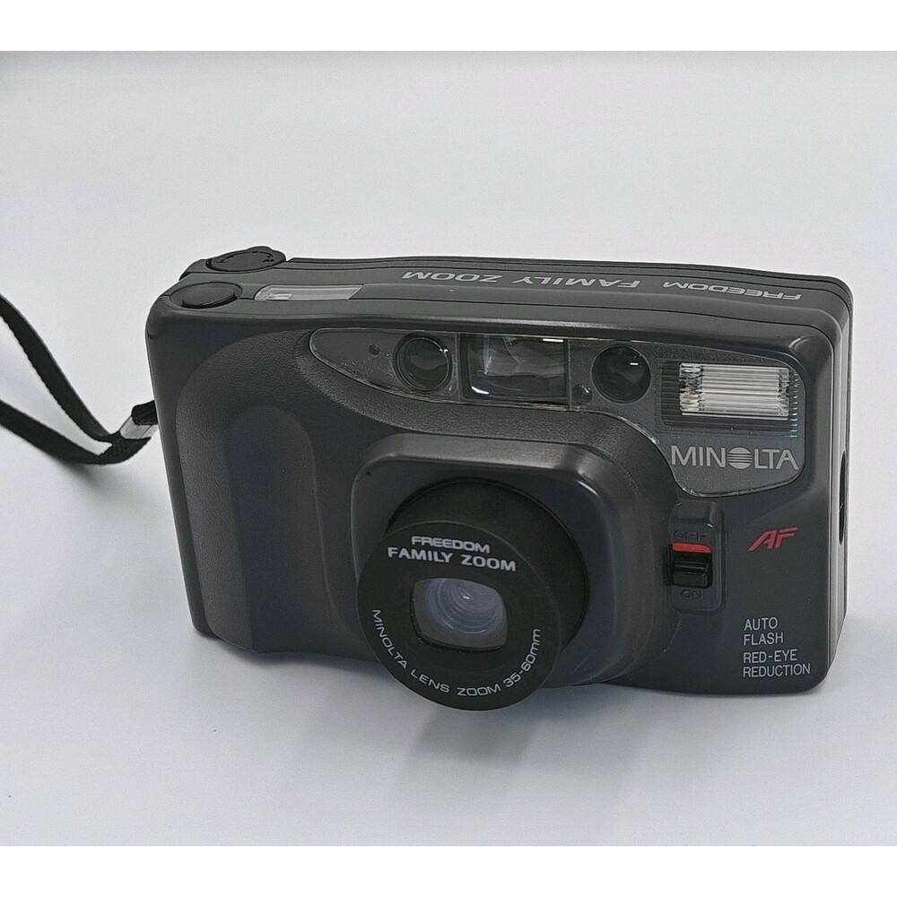 Minolta Freedom Family Zoom 35-60mm AF Point & Shoot 35mm Camera Tested-Works